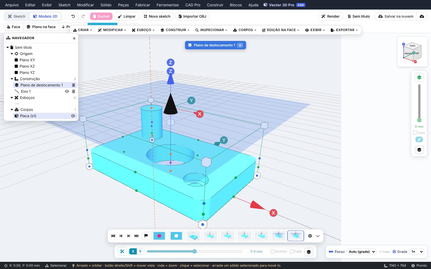 Conhecendo a tela — Vector 3D Pro