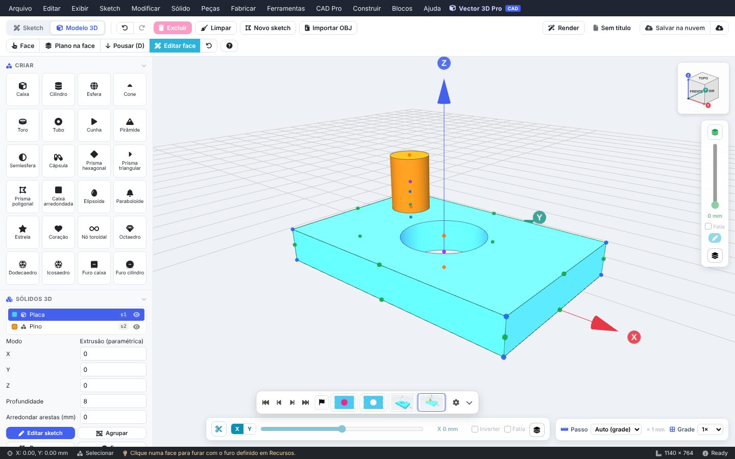 Adicionar peças com precisão — Vector 3D Pro
